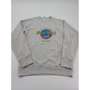 Hard Rock Cafe Orlando Sweatshirt Medium Grey Vintage‎ Crewneck Save The Planet